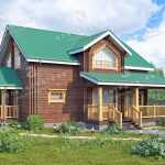 Дом из бруса 11×13 цена в Новосибирске | проект ДБ-40